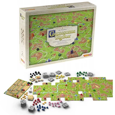 Doos van het woordspel Codenames met kleurrijke kaartillustraties.